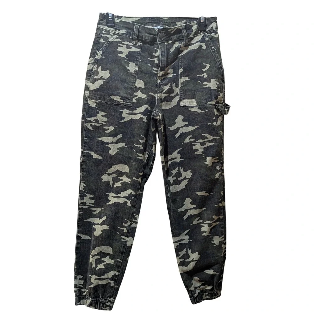 Royally For‎ Me Womens Camo Utility Jogger Jeans Hammer Loop Casual Chic Size 6